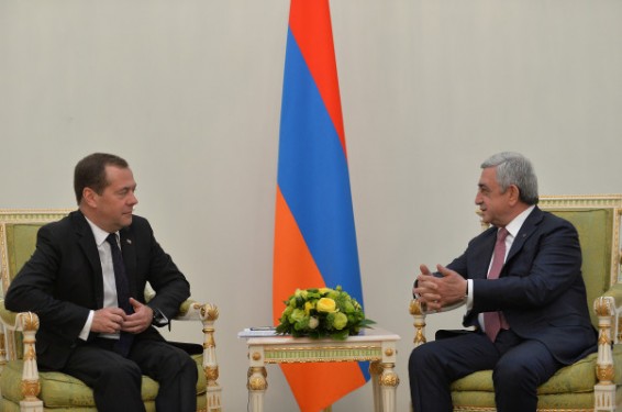 Նախագահն ընդունել է Ռուսաստանի կառավարության նախագահ Դմիտրի Մեդվեդևին