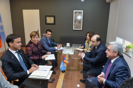 Սերժ Սարգսյանն այցելել է Հայաստանում ՄԱԿ-ի գրասենյակ