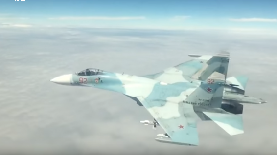 Опубликовано видео перехвата самолета-разведчика ВМС США российским Су-27‍
