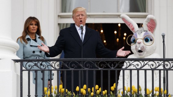 Супруги Трамп провели юбилейный 140-й праздник катания пасхальных яиц
