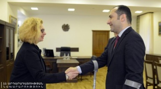 Արդարադատության նախարարն ընդունել է Հայաստանում ԵԽ գրասենյակի ղեկավարին