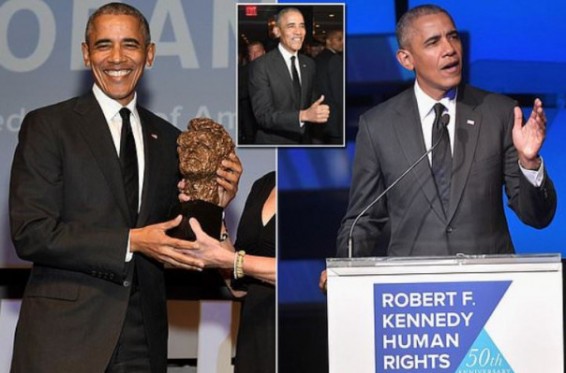 Բարաք Օբաման պարգևատրվել է Ռոբերտ Քենեդիի անվան մրցանակով