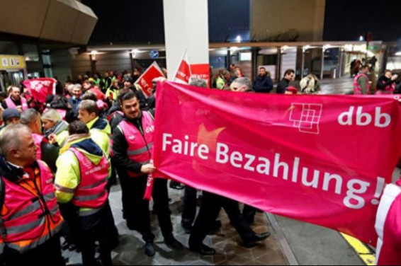 Գերմանիայում օդանավակայանների աշխատակիցները գործադուլ են հայտարարել ցածր աշխատավարձի պատճառով