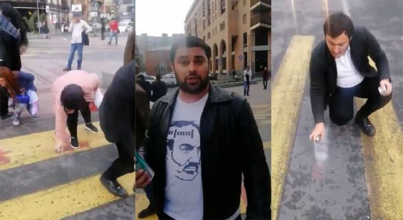 #SutNikol գրությունները սպիտակ ներկով ծածկած 5 քաղաքացիներ ոստիկանություն են բերվել