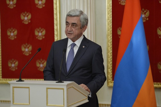 Пресс-конференция по итогам переговоров с Президентом Армении Сержем Саргсяном
