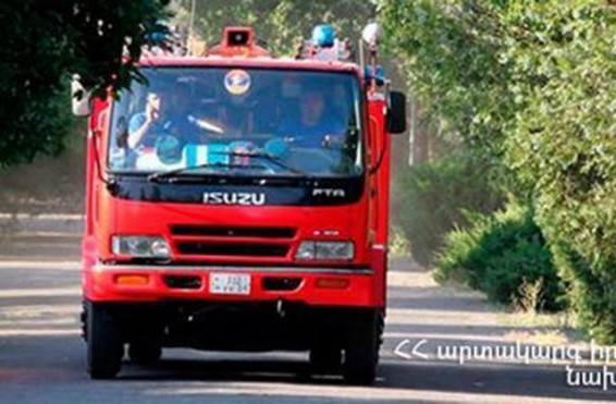 Թբիլիսյան խճուղում ավտոմեքենա է այրվել