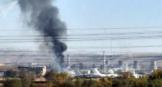 Пожар в ереванском аэропорту 