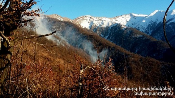 Գուգարք գյուղում այրվել է խոտածածկ տարածք