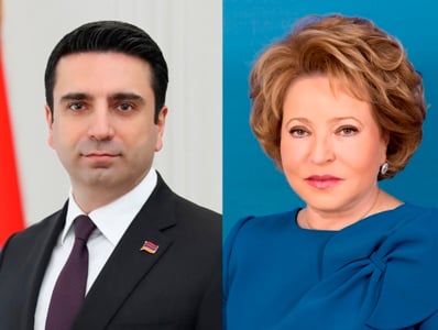 Մեր հարաբերությունները հիմնված են միմյանց շահերի հարգանքի վրա. Վալենտինա Մատվիենկոն շնորհավորել է Ալեն Սիմոնյանին
