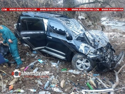 Կառավարության հաշվեկշռում հաշվառված Toyota Land Cruiser-ը մերկասառույցի պատճառով հայտնվել է Աղստևի ափին. կա վիրավոր