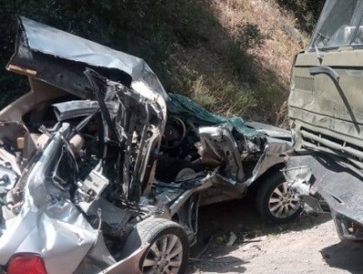 Վայոց Ձորի մարզում բախվել են Kamaz բենզատարն ու Nissan-ը, կա 1 զոհ, 1 վիրավոր, Nissan-ը վերածվել է մետաղե ջարդոնի