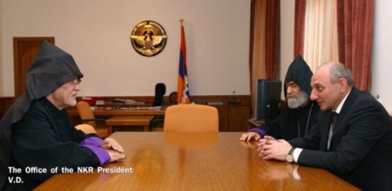 Արցախի Նախագահն ընդունել է Հայ Առաքելական եկեղեցու Թեհրանի թեմի առաջնորդին