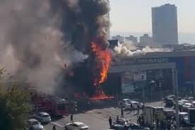 Ուղիղ. Խոշոր հրդեհ՝ Կոմիտասի «Երևան Սիթի» սուպերմարկետում