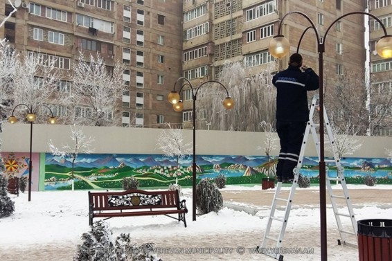 Ամենօրյա աշխատանքներ` Երևանի արտաքին լուսավորության ցանցում