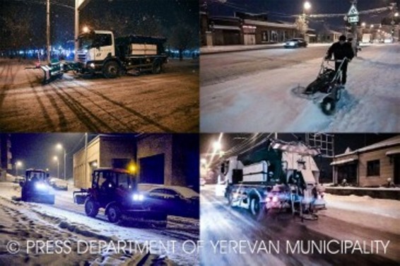 Ձնամաքրման աշխատանքները շարունակվել են ողջ գիշեր
