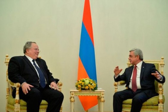 Սերժ Սարգսյանն ընդունել է Հունաստանի ԱԳ նախարարին