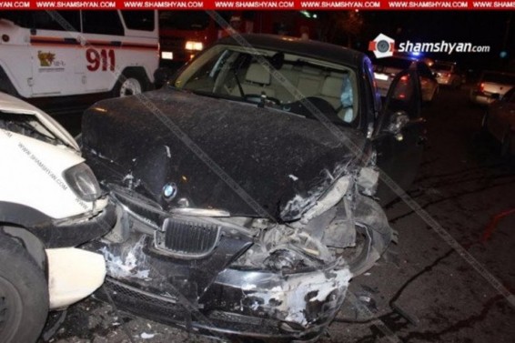 Երեւանում բախվել են երկու «Օպել»-ներն ու BMW-ն. Կա վիրավոր