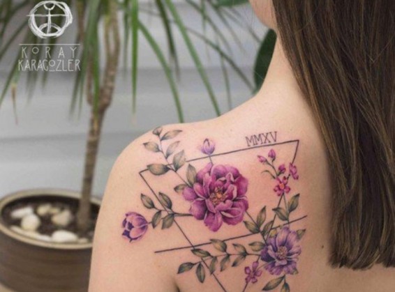 Ծաղկային դաջվածքներ  մարմնի վրա