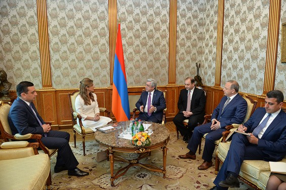 Նախագահ Սերժ Սարգսյանը ընդունել է Հորդանանի արքայադուստր Դինա Միրեդին