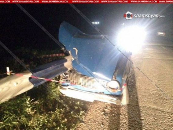 Ողբերգական վթար Վայոց Ձորում. Մեքենան բախվել է արգելապատնեշին. Կա 1 զոհ, 1 վիրավոր